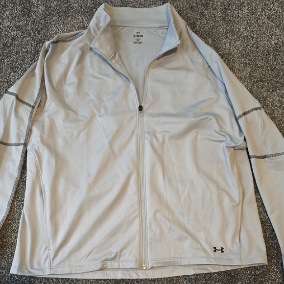 Under Armour Jackets & Blazers - Under Armour Men's Light Gray Zip-Up Jacket
